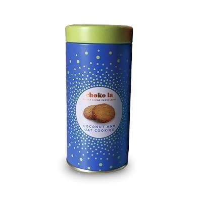 Choko La Egg less Cookies Gifting Hamper Coconut & Oat, Fudge Tin Set | Grocsy