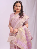 Shree Shyam Fashion Organza Light Pink Saree | Grocsy