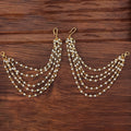 JS Fashion Cluster Pearls High Gold Polish Antique Kaan Chain Earrings for Women | Grocsy