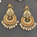JS Fashion Designer Rajwadi Polish Antique Long Earrings for Women | Grocsy