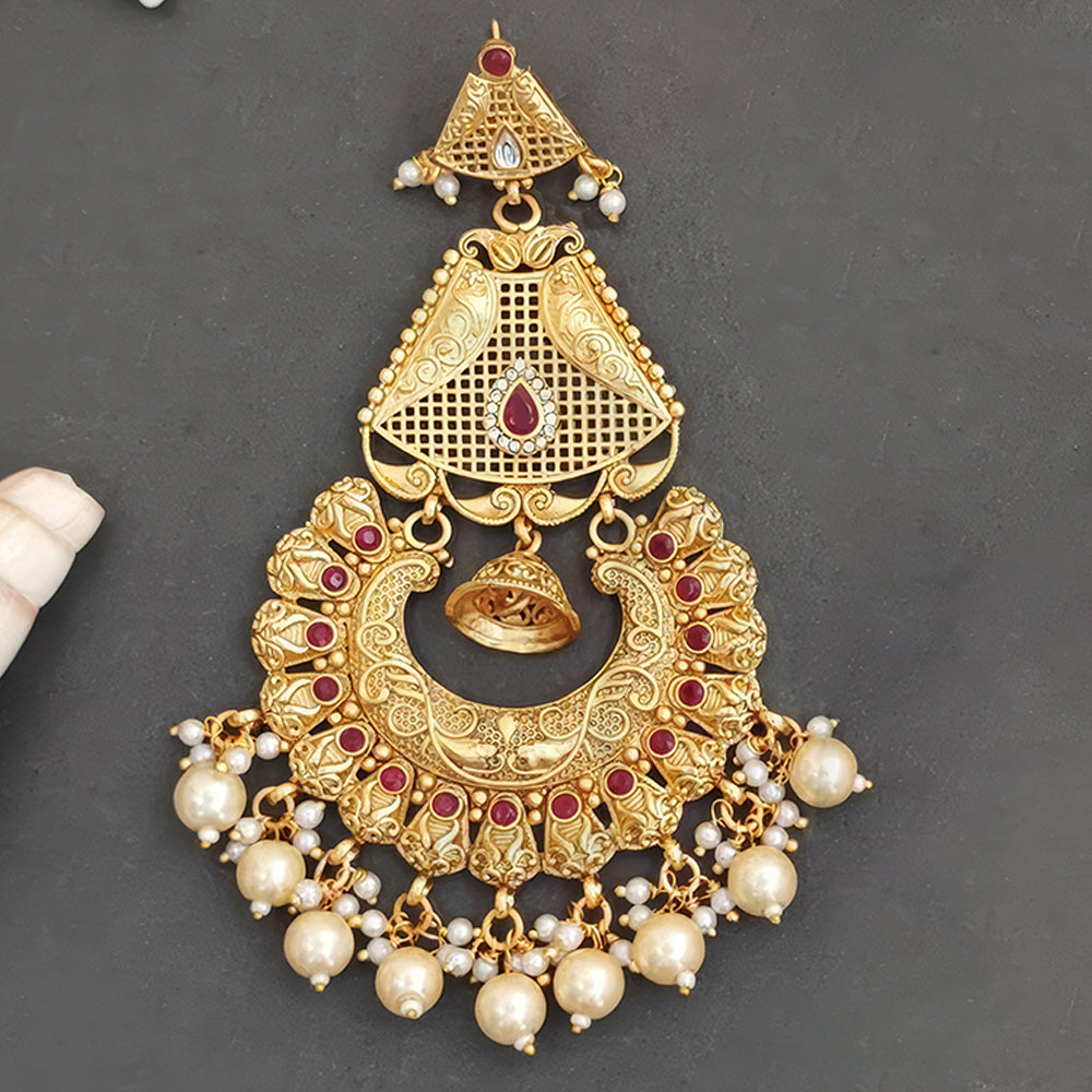 JS Fashion Designer Rajwadi Polish Antique Long Earrings for Women | Grocsy