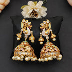JS Fashion Peacock Kemp Jhumka Earrings for Women | Grocsy
