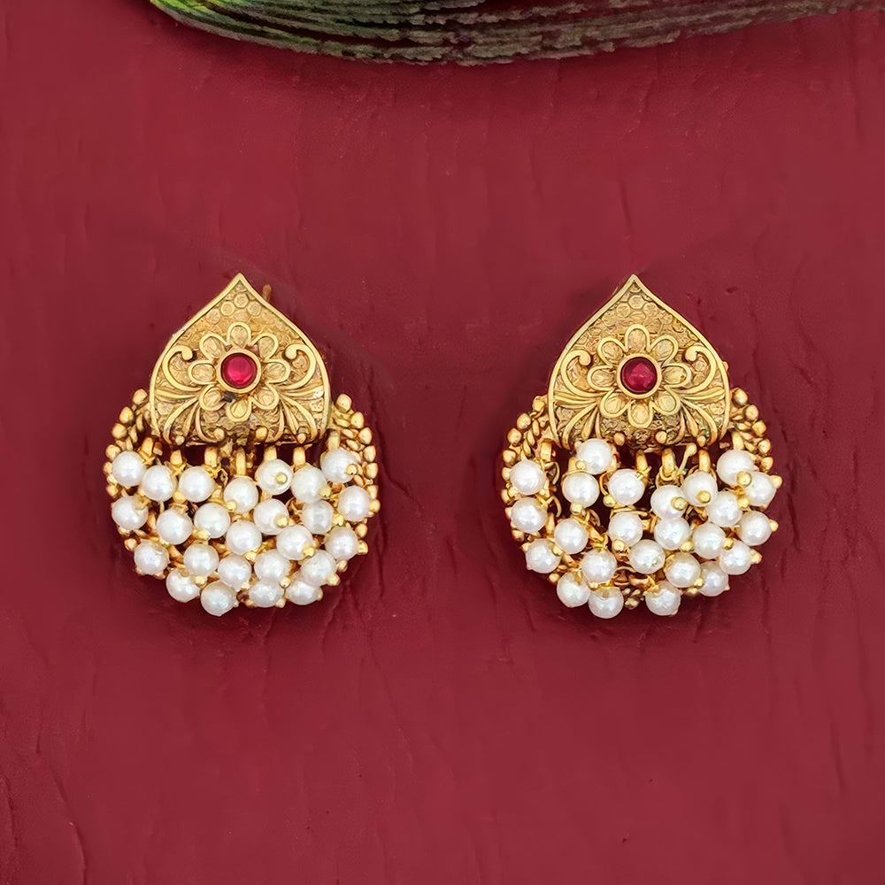 JS Fashion Beautiful Antique Jewellery Design High Gold Polish Earrings for Women | Grocsy