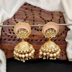 JS Fashion Antique High Gold Polish Jhumka Earrings – Traditional Party Wear Jewelry for Women & Girls | Grocsy