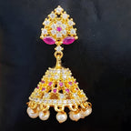 JS Fashion Short Jhumka Earrings with Full American Diamond Stone – Elegant Party Wear Design | Grocsy