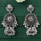 JS Fashion Designer Beautiful Oxidised Silver Earrings for Women & Girls | Grocsy