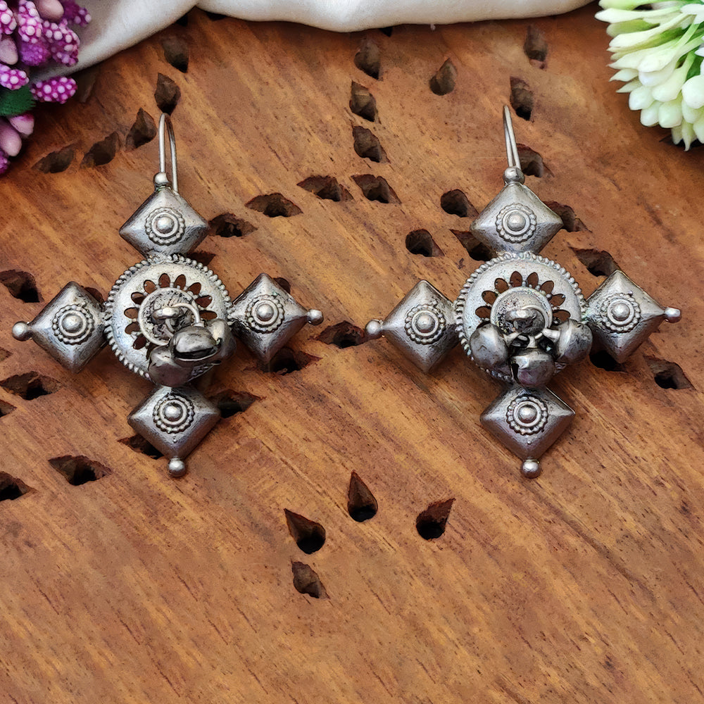 JS Fashion Oxidized Silver Designer Fancy Style Earrings for Women & Girls | Grocsy