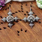 JS Fashion Oxidized Silver Designer Fancy Style Earrings for Women & Girls | Grocsy