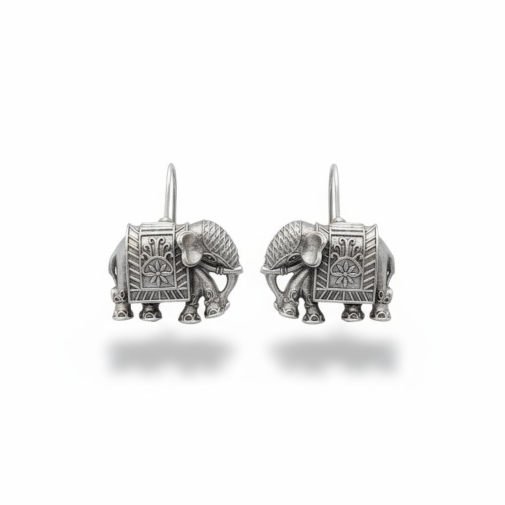 JS Fashion Beautiful Designer Oxidized Silver Earrings for Women | Grocsy