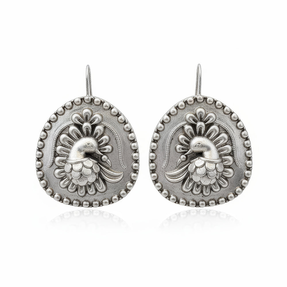 JS Fashion Oxidized Silver Beautiful Designer Earrings for Women & Girls | Grocsy