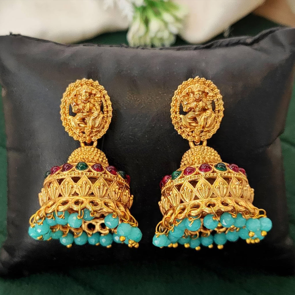 JS Fashion Antique Rajwadi Temple Designer Jhumka Earrings for Women & Girls | Grocsy
