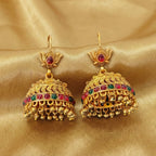 JS Fashion Antique Rajwadi Lotus Top Designer Jhumka Earrings for Women & Girls | Grocsy