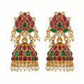 JS Fashion Traditional Rajwadi Lotus Design Jhumka Earrings for Women & Girls | Grocsy