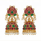 JS Fashion Traditional Rajwadi Lotus Design Jhumka Earrings for Women & Girls | Grocsy
