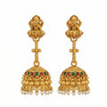 JS Fashion Traditional Rajwadi Gold Temple Jhumkas for Women & Girls | Grocsy