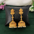 JS Fashion Traditional Rajwadi Gold Temple Jhumkas for Women & Girls | Grocsy