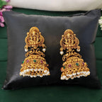 JS Fashion Lakshmi Motif Rajwadi Temple Jhumka Earrings for Women & Girls | Grocsy