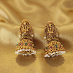 JS Fashion Lakshmi Motif Rajwadi Temple Jhumka Earrings for Women & Girls | Grocsy