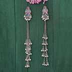 JS Fashion Traditional Long Oxidized Earrings with Ghungroo for Women & Girls | Grocsy