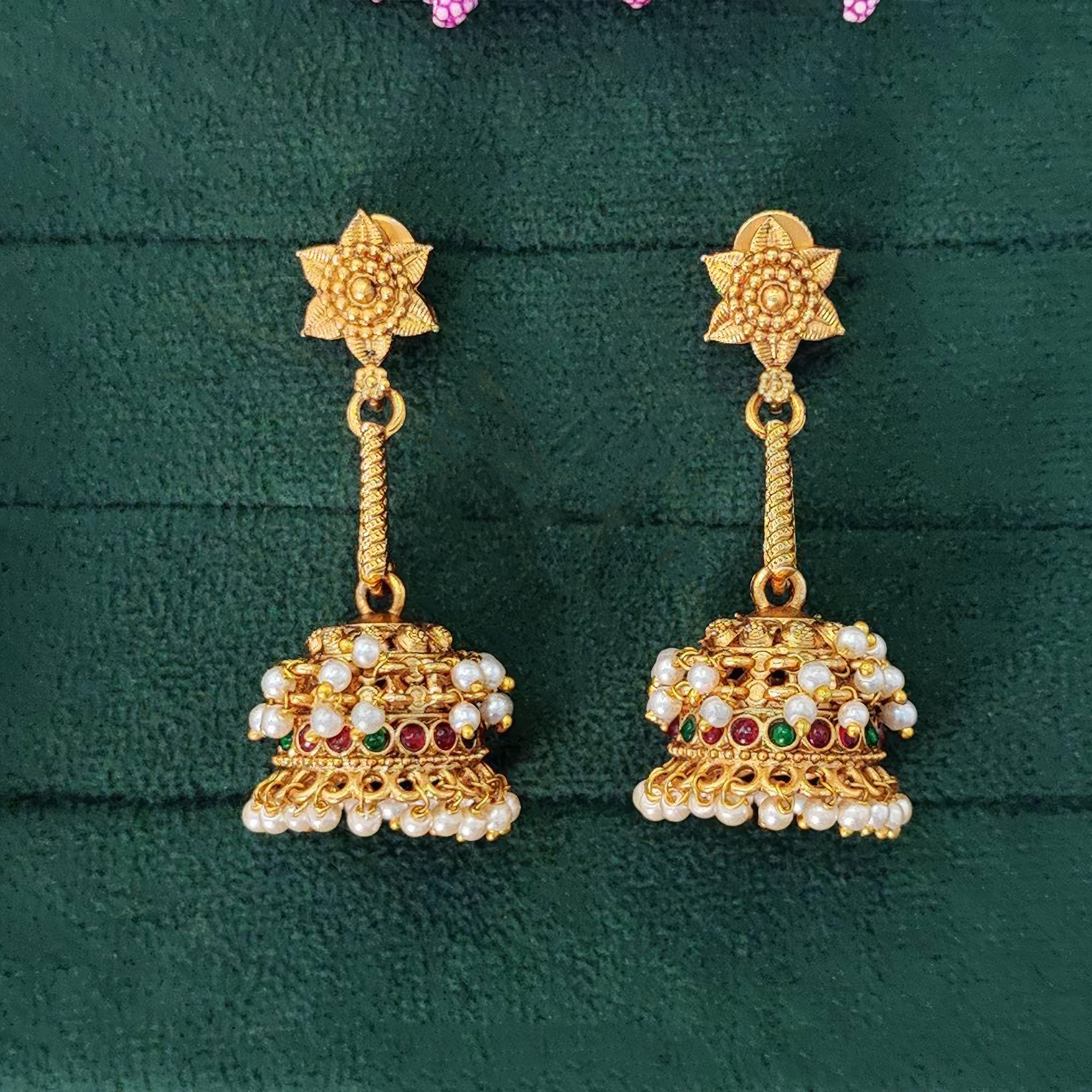 JS Fashion Traditional Rajwadi Jhumka Earrings for Women & Girls | Grocsy