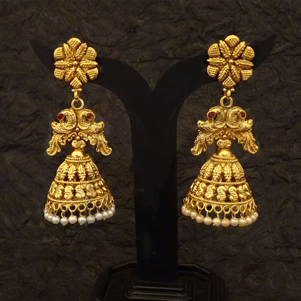 JS Fashion Dual Peacock Jhumki Earrings for Women | Grocsy