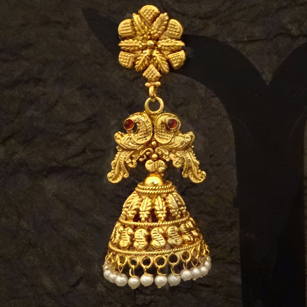 JS Fashion Dual Peacock Jhumki Earrings for Women | Grocsy