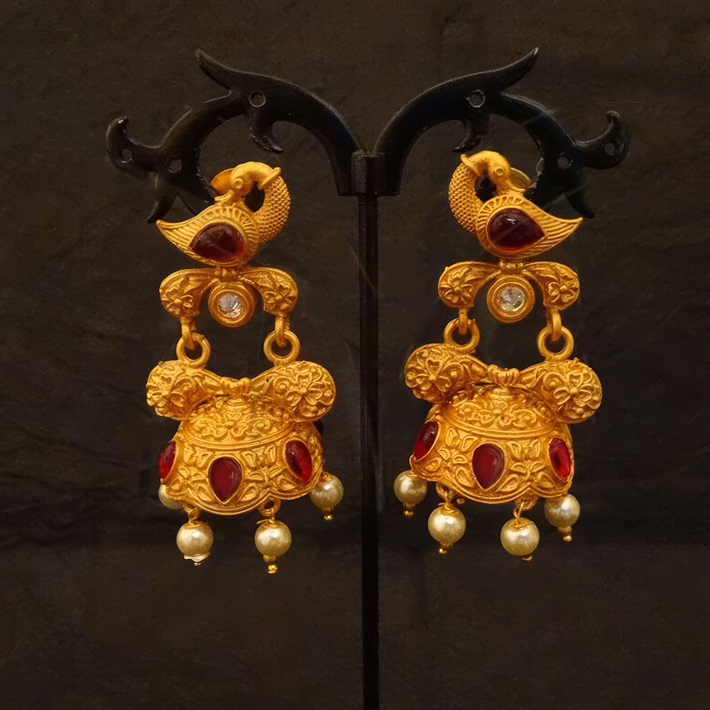 JS Fashion Peacock Jhumki Earrings for Women | Grocsy