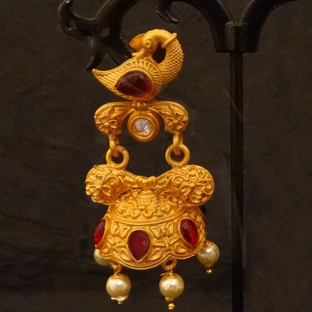 JS Fashion Peacock Jhumki Earrings for Women | Grocsy