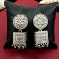 JS Fashion Traditional Trendy Oxidized Silver Polish Designer Earrings for Women & Girls | Grocsy