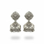 JS Fashion Beautiful Oxidised Silver Plated Jhumka Earrings for Women & Girls | Grocsy