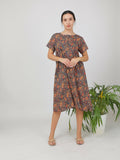 Breathables Women Cotton Printed Loungewear Nightie Blue I Night Wear | Nighty | Jaipuri Print | Grocsy