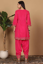 Joban Fashion Pink Georgette Kurta Set | Grocsy