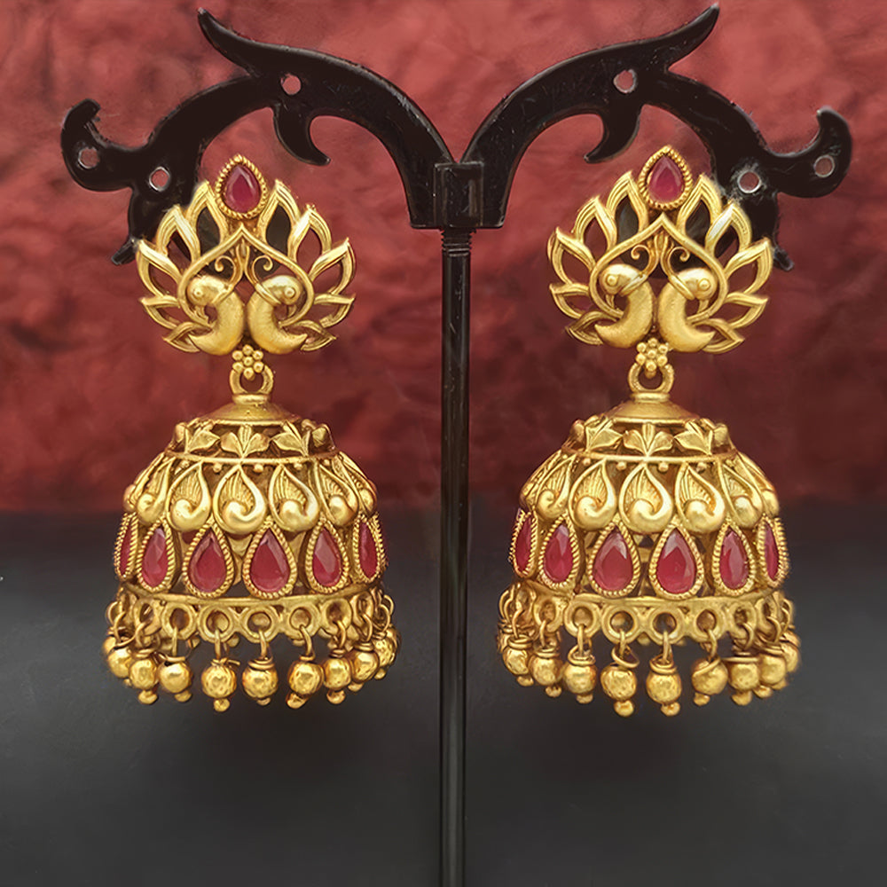 JS Fashion Designer Matte Gold Polish Earrings – Fancy & Beautiful Party Wear Jewelry for Women | Grocsy
