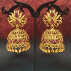JS Fashion Matte Gold Polish Fancy Earrings – Designer Party Wear Jewelry for Women & Girls | Grocsy
