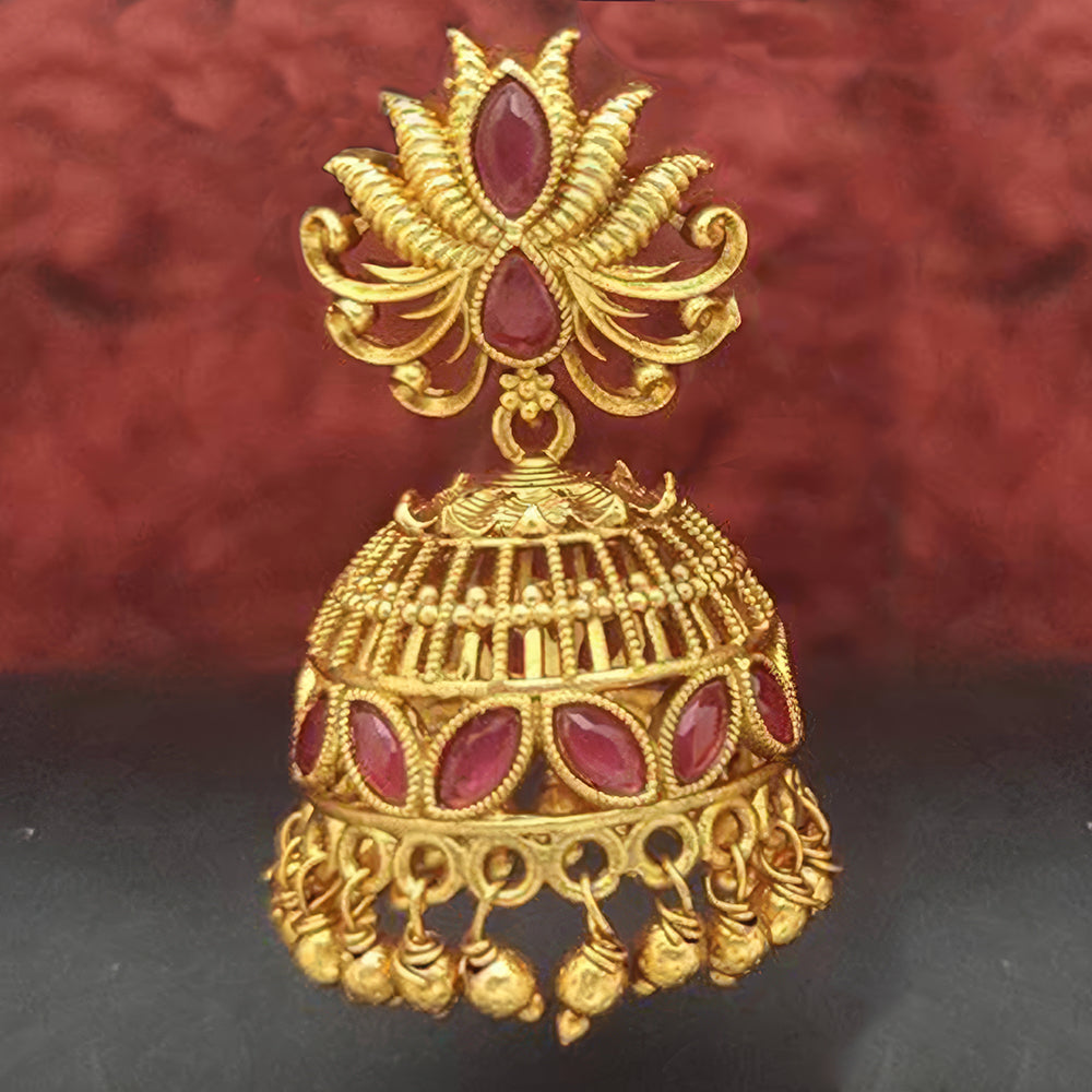 JS Fashion Matte Gold Polish Fancy Earrings – Designer Party Wear Jewelry for Women & Girls | Grocsy