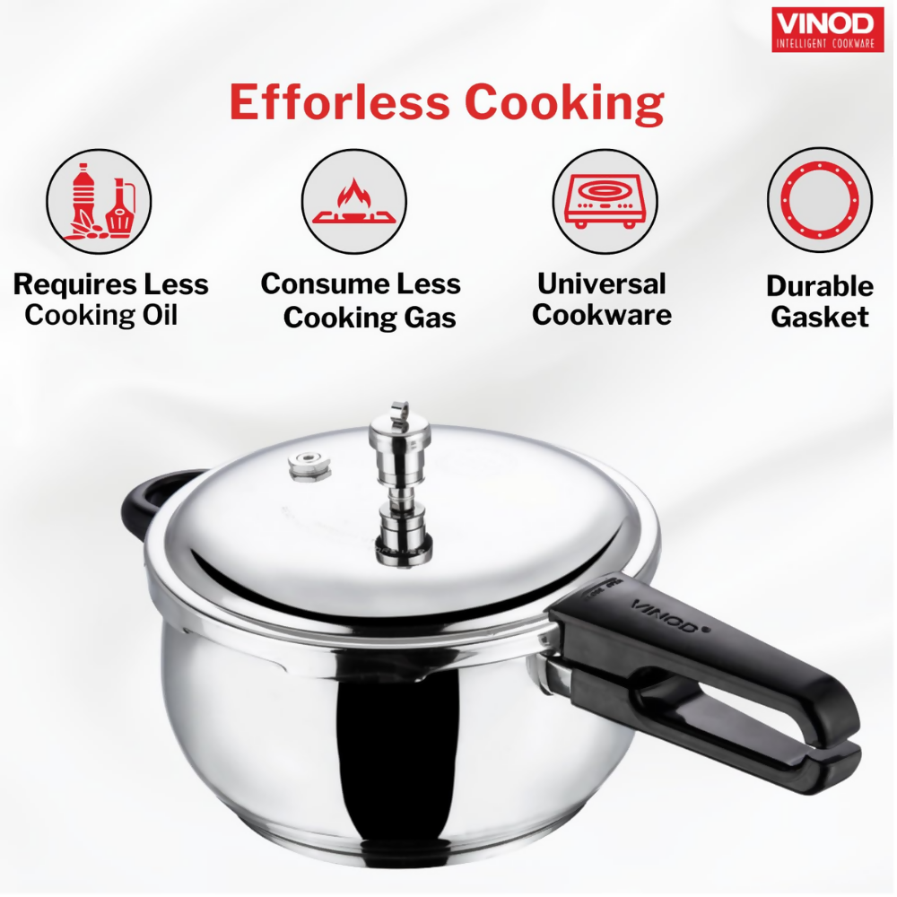 Vinod Splendid Plus Stainless Steel Outer Lid Pressure Cooker | Grocsy