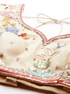 House of Panchhi Cream Net Multi colour Thread & Sequinse Work Lehenga & Blouse, Dupatta | Grocsy