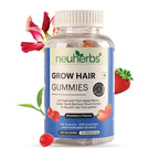 Neuherbs Grow Hair Gummies (No Added Sugar) - Strawberry Flavor | Grocsy