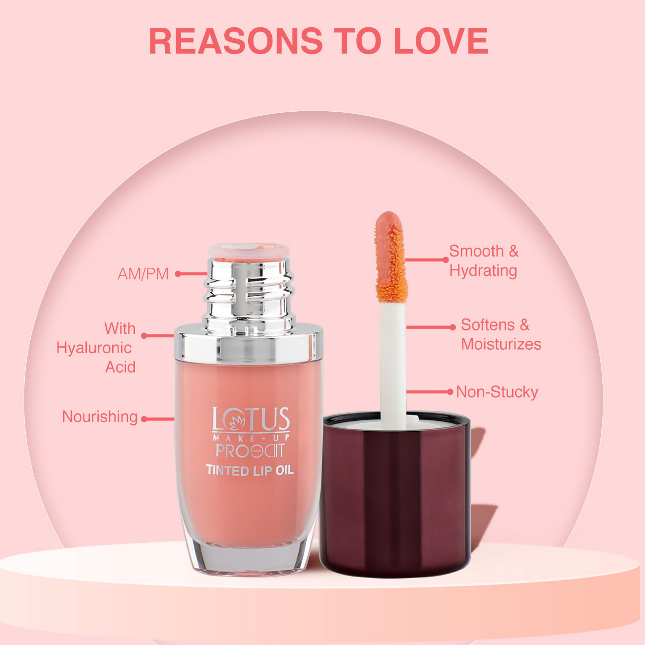 Lotus Make Up Proedit Tinted Lip Oils - Peach | Grocsy