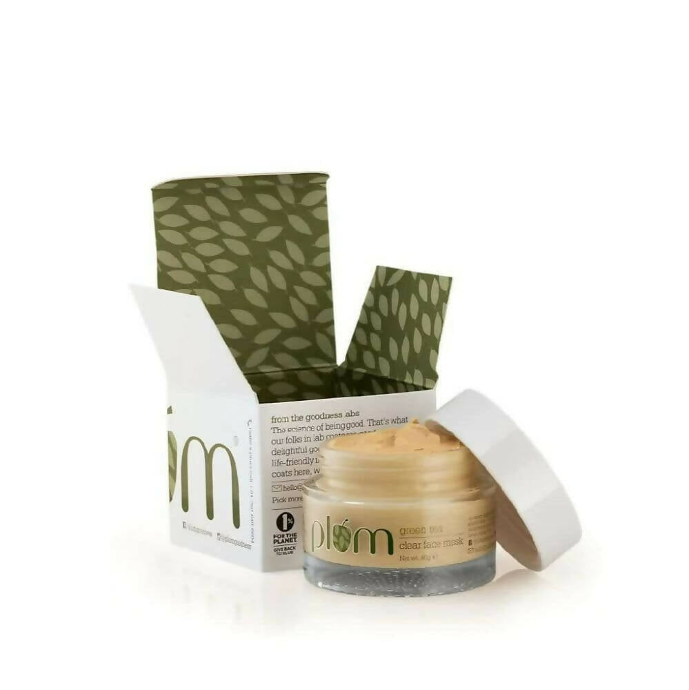 Plum Green Tea Clear Face Mask | Grocsy