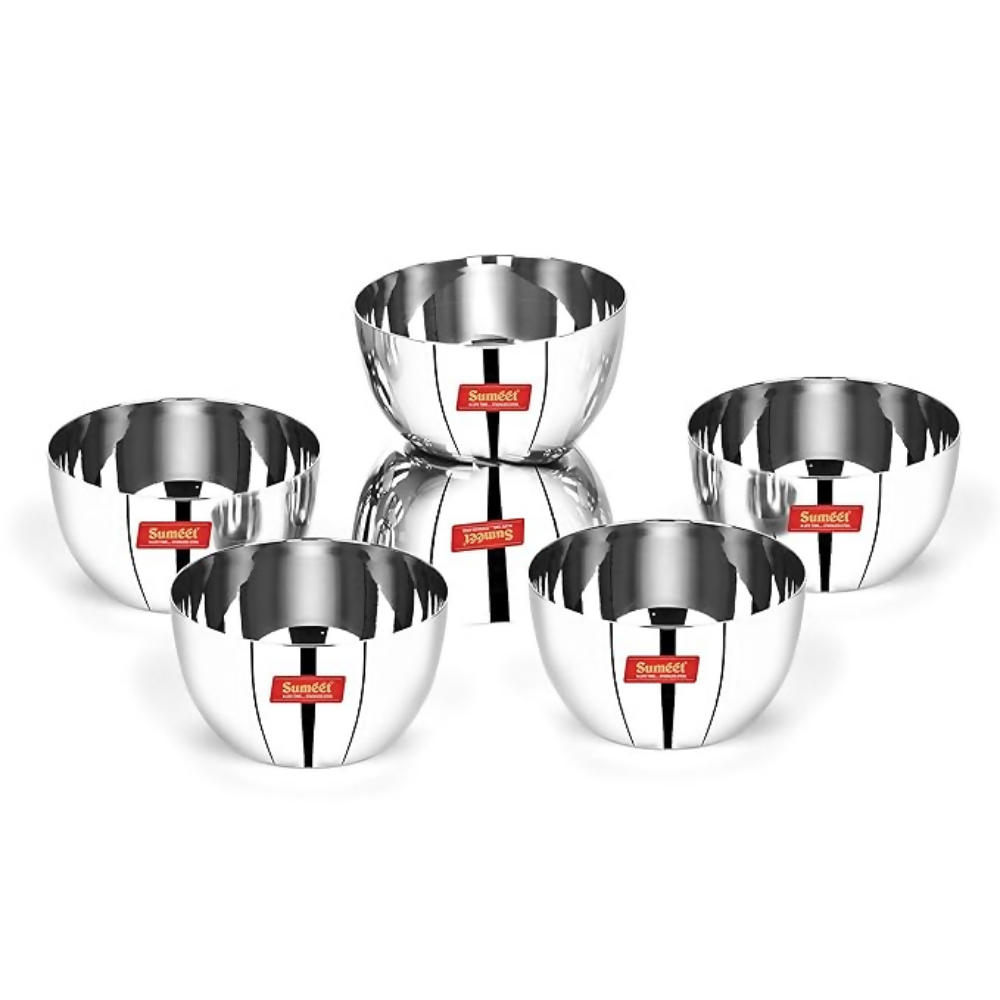 Sumeet Stainless Steel SoLid Apple Bowl | Grocsy