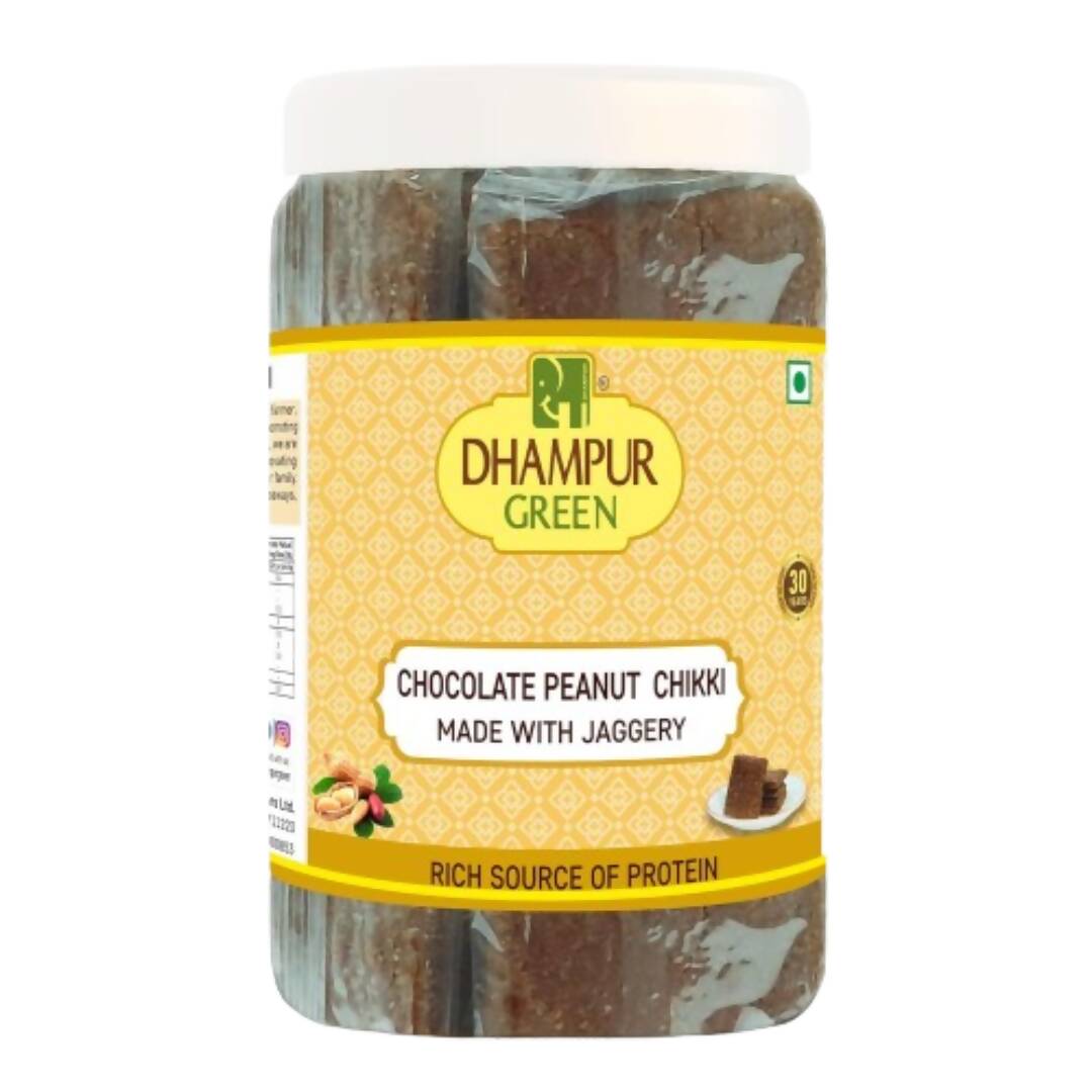 Dhampur Green Chocolate Peanut Chikki | Grocsy