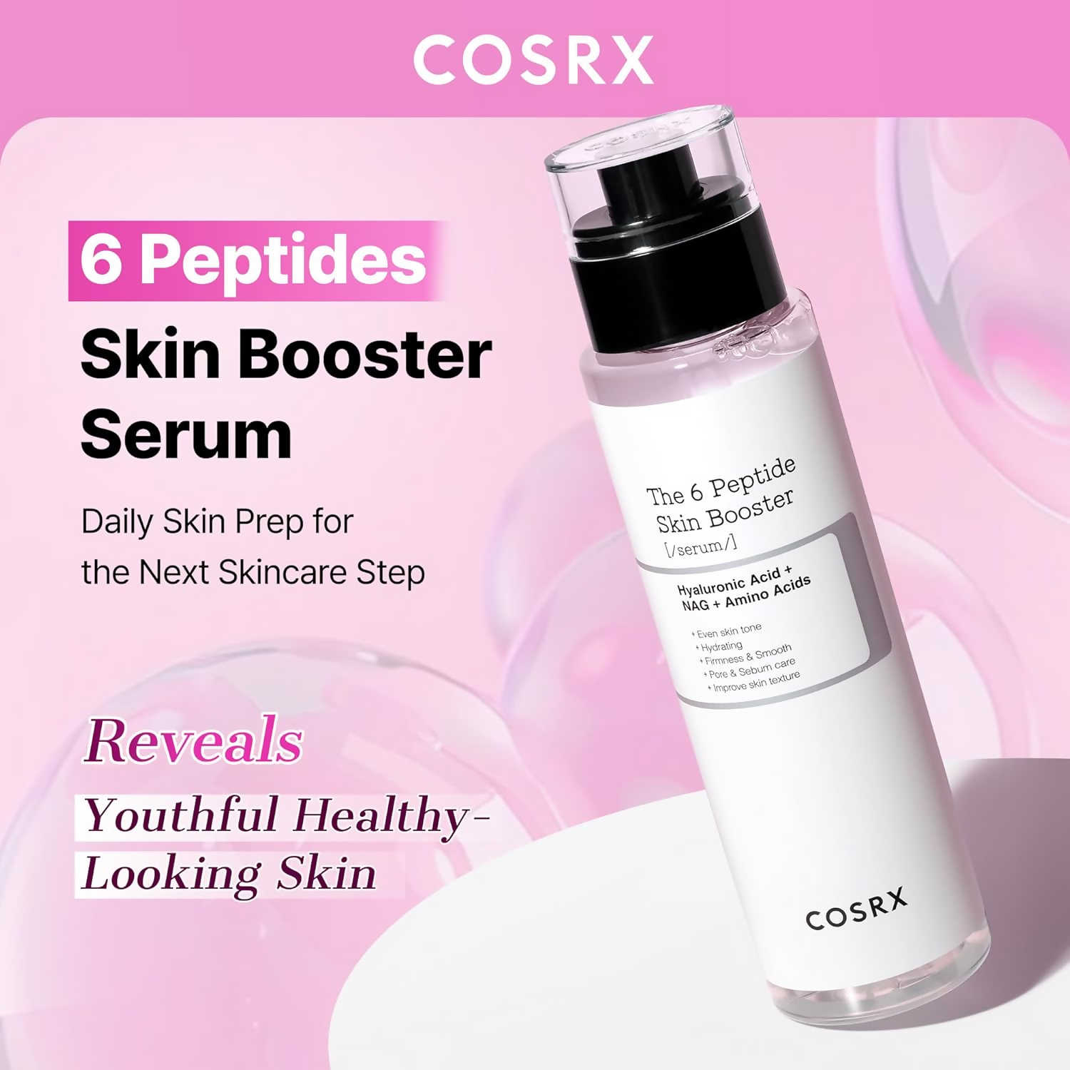 Cosrx 6X Peptide Collagen Booster Toner Serum | Grocsy