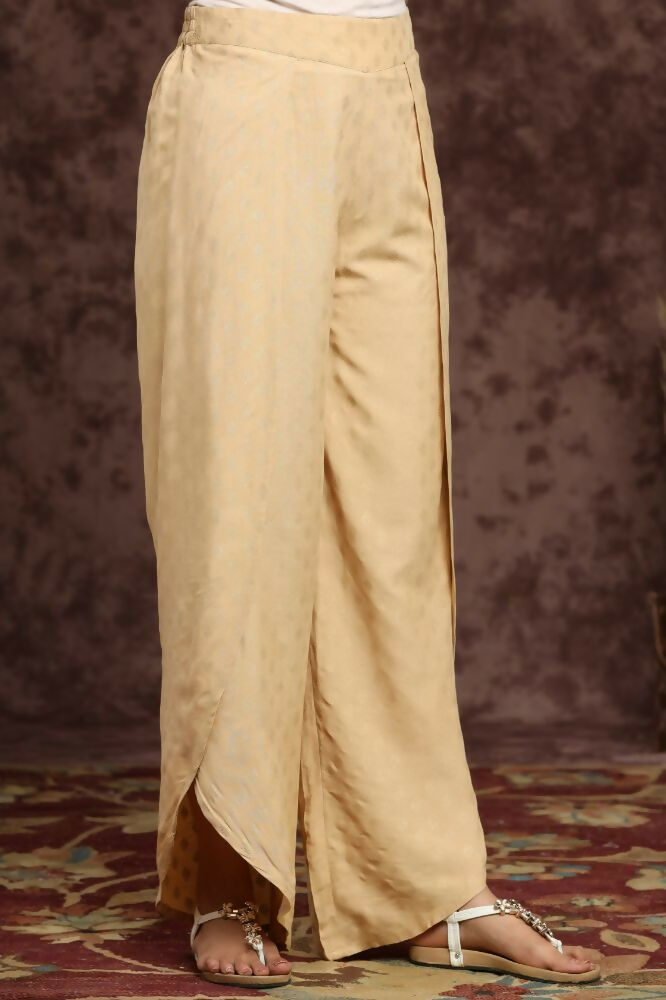 Juniper Gold Ethnic Motif Printed Rayon Tulip Pants | Grocsy
