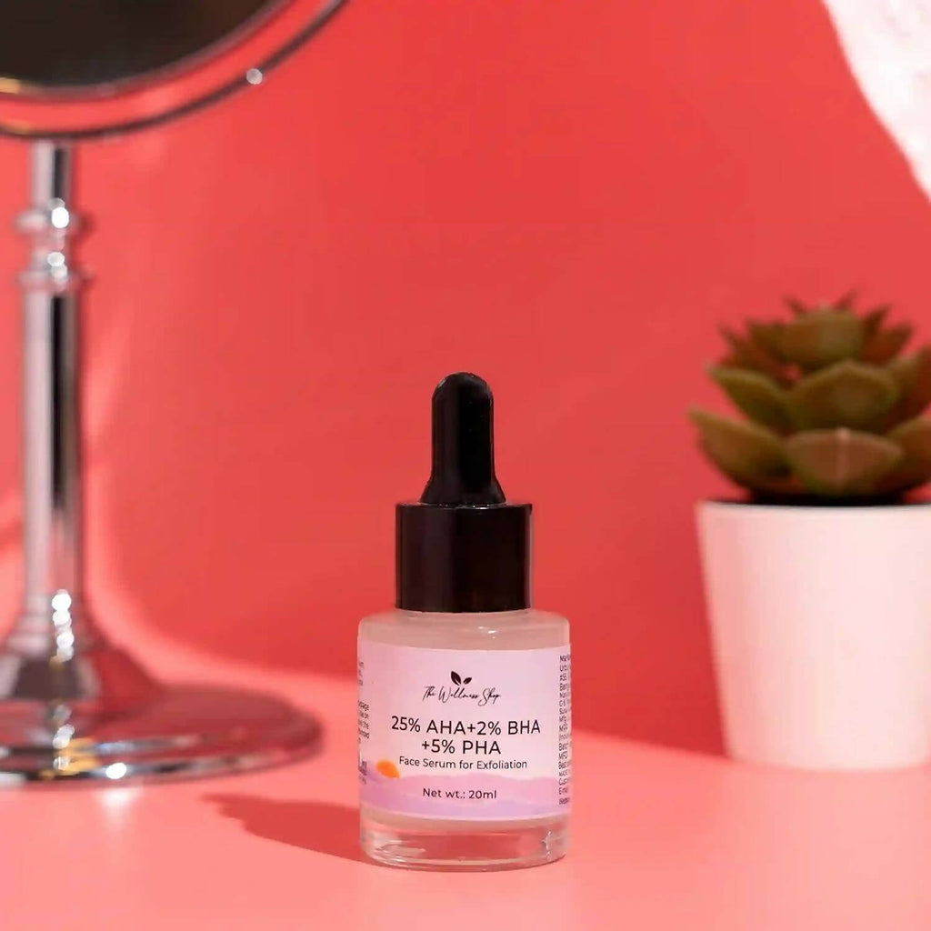 The Wellness Shop 25% AHA + 2% BHA + 5% PHA Face Serum | Grocsy