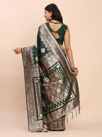 Shree Shyam Fashion Banarasi Silk Green Saree | Grocsy