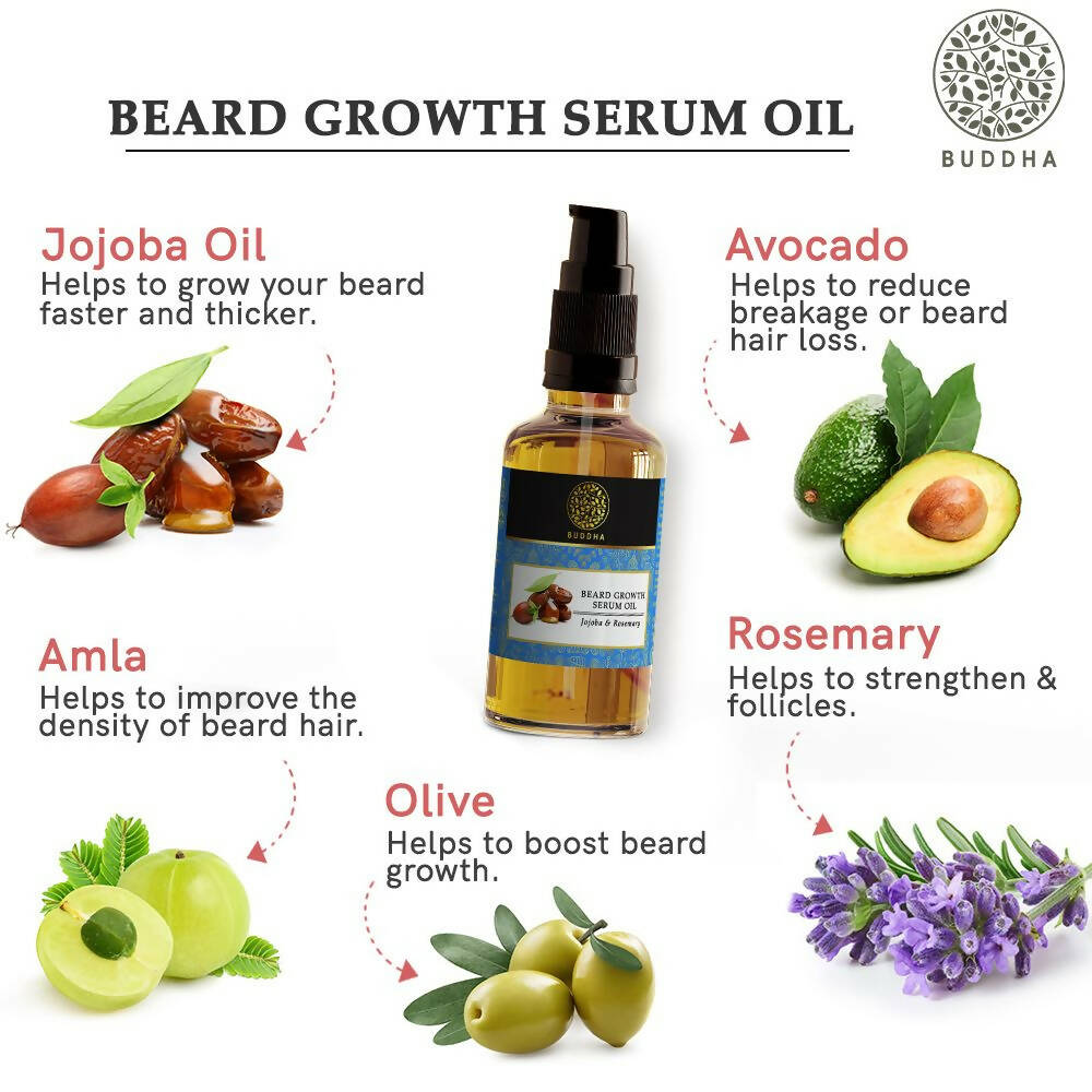 Buddha Natural Beard Growth Oil Serum | Grocsy
