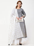 Cheera Kurta With Skirt & Embroidered Dupatta set (CH108KSD) | Grocsy