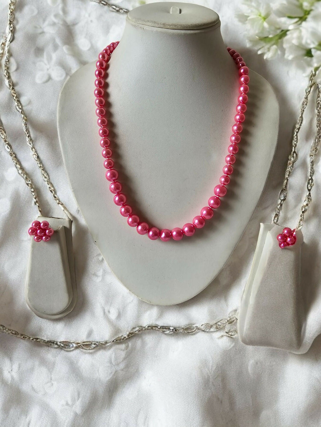 Inhanns Spectrum Everyday Pearl Sets - Single Strand - Pink | Grocsy