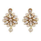 Mominos Fashion Trendy Gold-Polished with Stone & Pearls Necklace Set | Grocsy